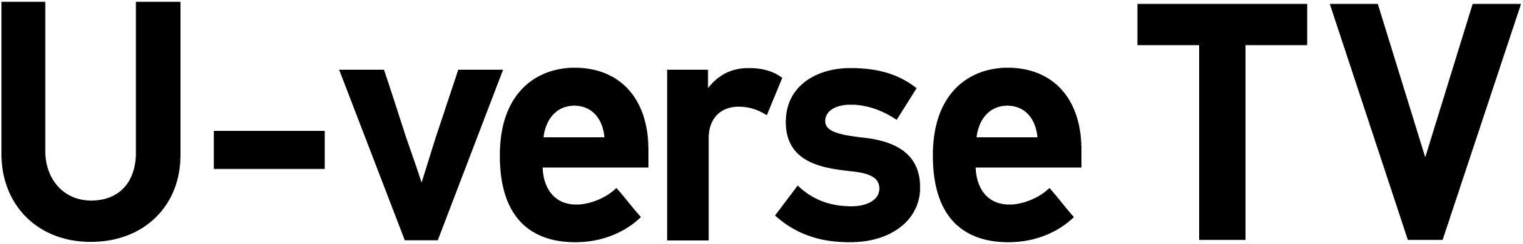 U verseTV logo Black On White
